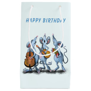 Funny Romantic Mouse Band - Happy Birthday To You Small Gift Bag