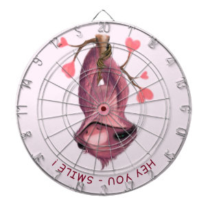 Funny Romantic Sloth Smile Cartoon Animal Drawing  Dartboard