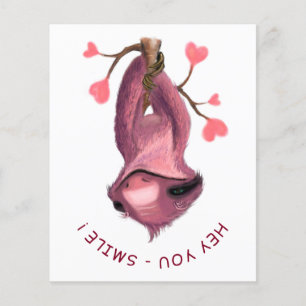 Funny Romantic Sloth Smile Playful Flyer