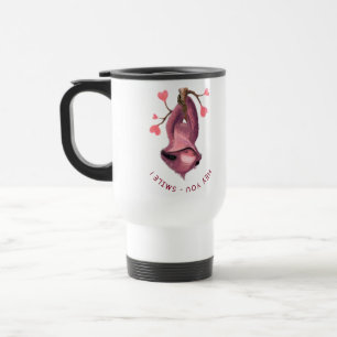 Funny Romantic Sloth Smile Travel Mug