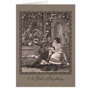 Funny Romantic Victorian Man with Moustache