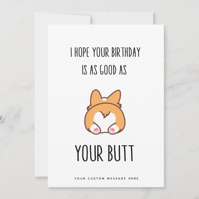 Funny Romantique Carte Bouton Anniversaire Pour El (Devant)