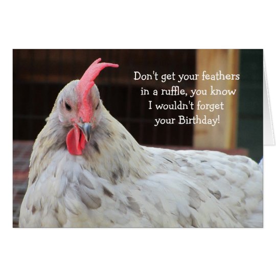 Funny Rooster Birthday Card