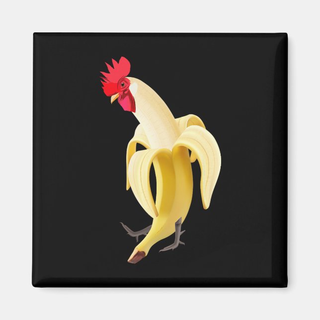 Funny Rooster Erel Chicken In Nana  Magnet (Front)