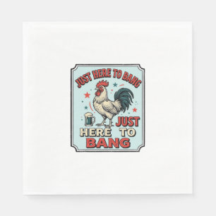 Funny Rooster Vintage Engraving Shirt Design (2)_1 Napkin