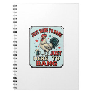 Funny Rooster Vintage Engraving Shirt Design (2)_1 Notebook