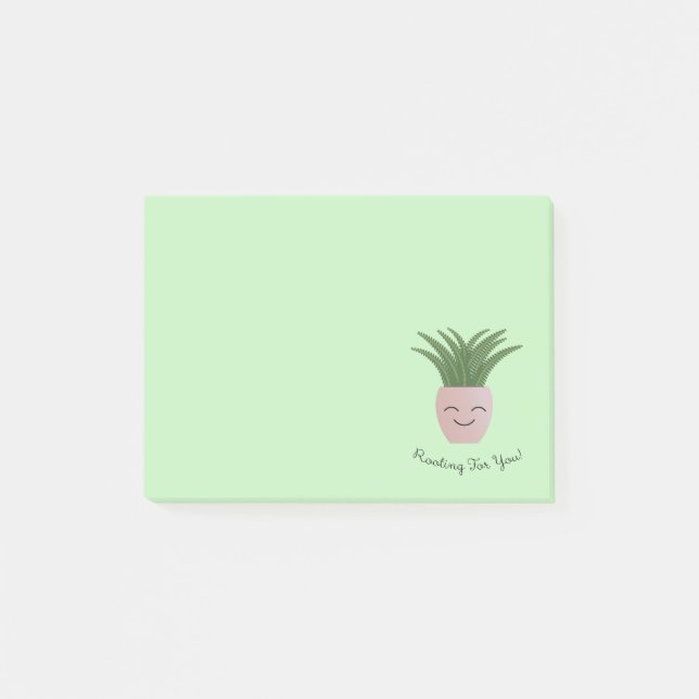 Funny Rooting for You Fern Post-it Notes (Front)