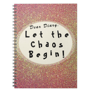 Funny Rose Gold Cute Modern Humour Typography Notebook