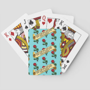 Funny Roses Are Red Aces Are High Poem Pattern Playing Cards