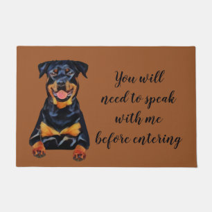 Funny Rottweiler Doormat