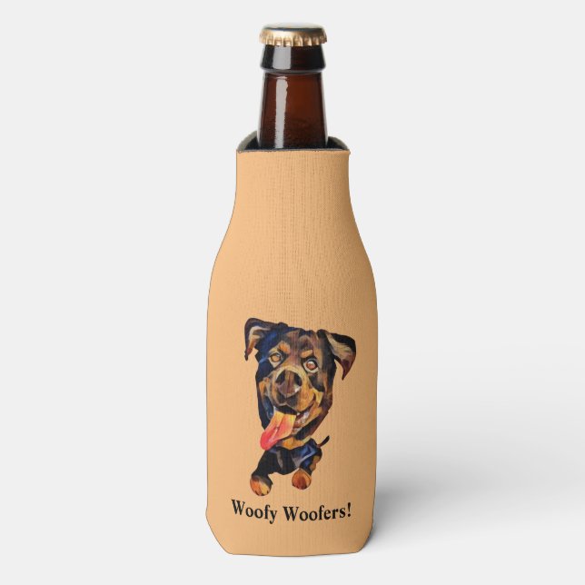 Funny Rottweiler Glacière de bouteille de chien (Bottle Devant)