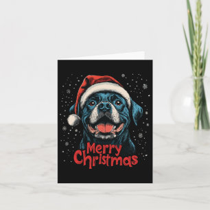 Funny Rottweiler Santa Merry Christmas Rottie Love Card