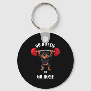 Funny Rottweiler Workout Shirt Rottie Fitness Gym Keychain