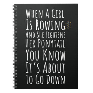 Funny Rowing Gifts For Her Crew Teen Girls Notebook