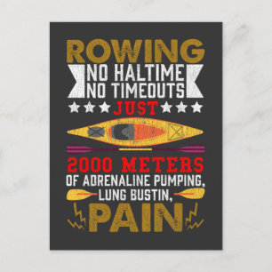 Funny Rowing Hobby Rower Humour Kayaking Postcard