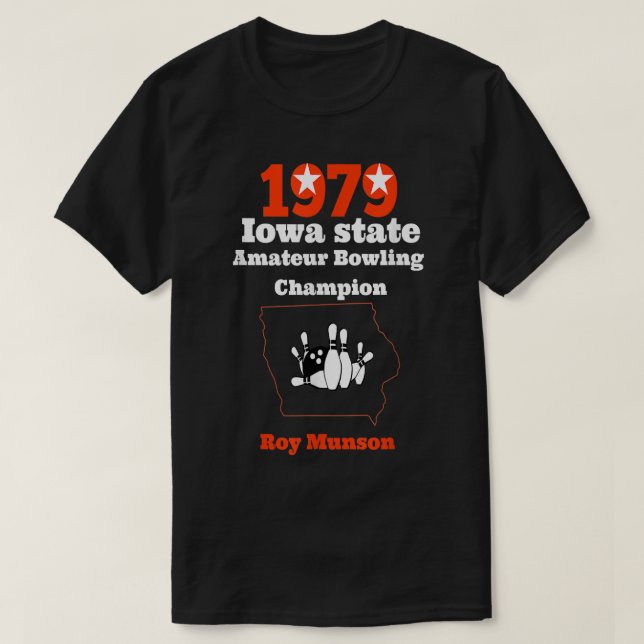 Funny Roy Munson king pin bowling t shirt  (Design Front)