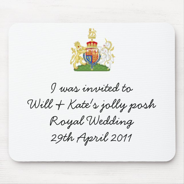 Funny Royal Wedding Apron souvenir mousemat Mouse Pad (Front)