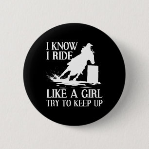 Funny Rrel Racing Gift For Women Girls Horse Racer 2 Inch Round Button