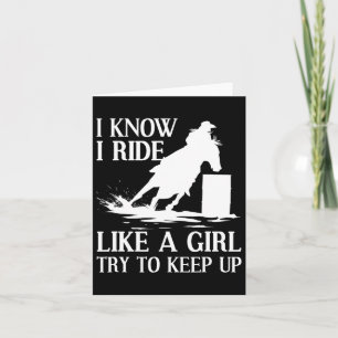 Funny Rrel Racing Gift For Women Girls Horse Racer Card