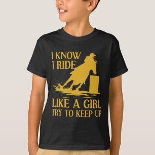 Funny Rrel Racing Gift For Women Girls Horse Racer T-Shirt