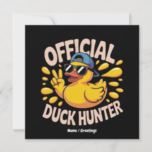 Funny Rubber Duck Hunting Cruise Squad Laughs Invitation