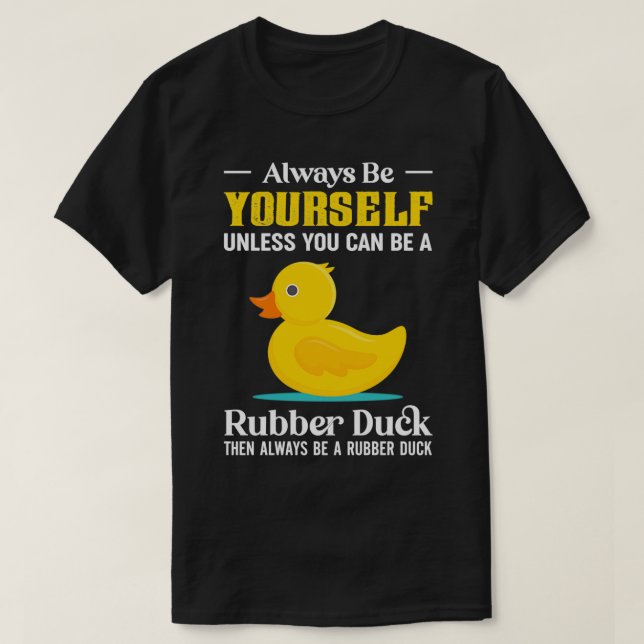 Funny Rubber Duck Quack T-Shirt (Design Front)