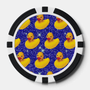 Funny Rubber Ducks Yellow Duckie Farm Animal Lover Poker Chips