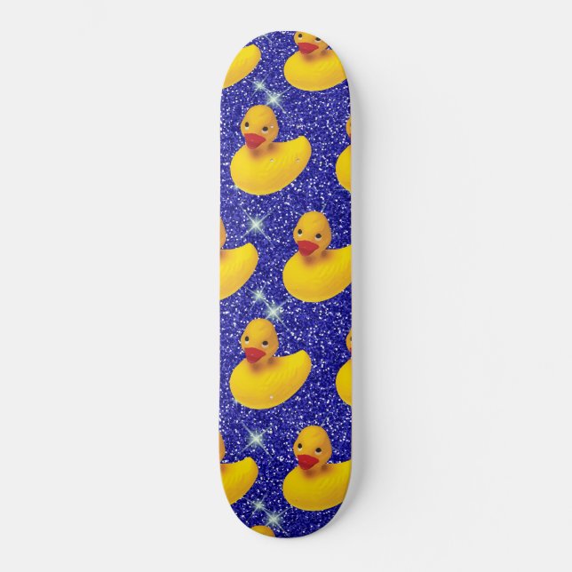 Funny Rubber Ducks Yellow Duckie Farm Animal Lover Skateboard (Front)