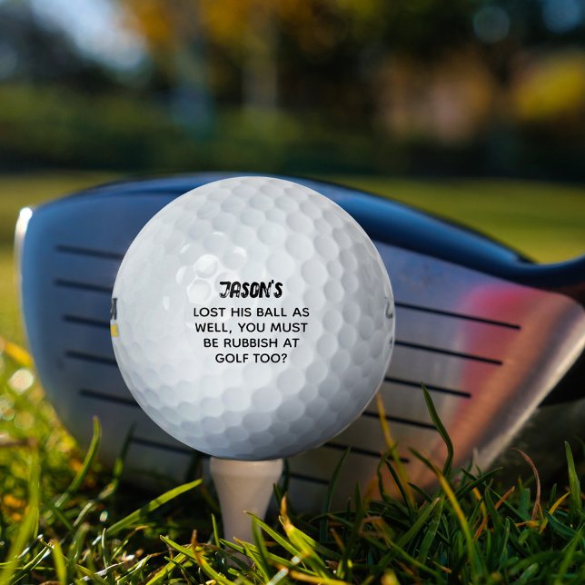 Funny Rubbish at Golf Personalized Golf Balls (Creator Uploaded)