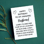 Funny Rude Birthday Card for Husband and Wife<br><div class="desc">Make your partner’s special day even more memorable with this Funny Rude Birthday Card for Husband or Wife! Packed with cheeky humour and playful banter, this card is perfect for couples who love to share a laugh. Whether you're celebrating your husband or wife’s birthday, this card adds a lighthearted twist...</div>