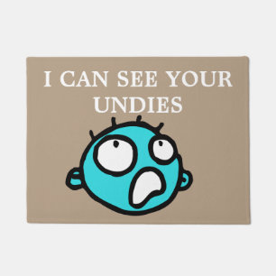 Funny rude see your undies doormat