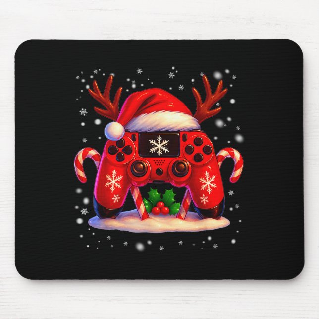 Funny Rudolph Game Controller Christmas Xmas Boy K Mouse Pad (Front)