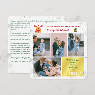 Funny Rudolph Peace Love Joy Photos Elegant Merry Holiday Card