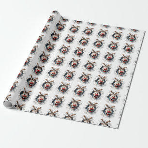 Funny Rudolph the Red-Nosed Reindeer Wrapping Paper
