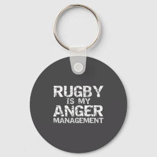 Funny Rugby Quote Vintage Gift Rugby Is My Anger M Keychain