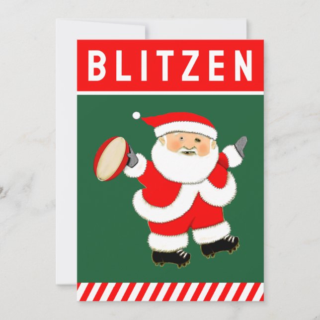 Funny Rugby Sports Christmas Cards (Front)