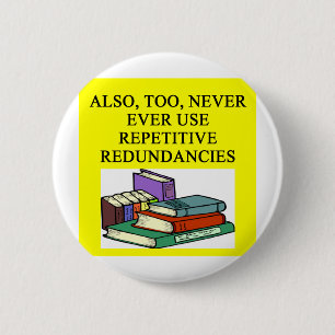 funny rules for writers 2 inch round button