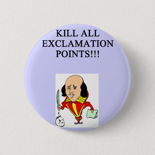 funny rules for writers 2 inch round button (Front)