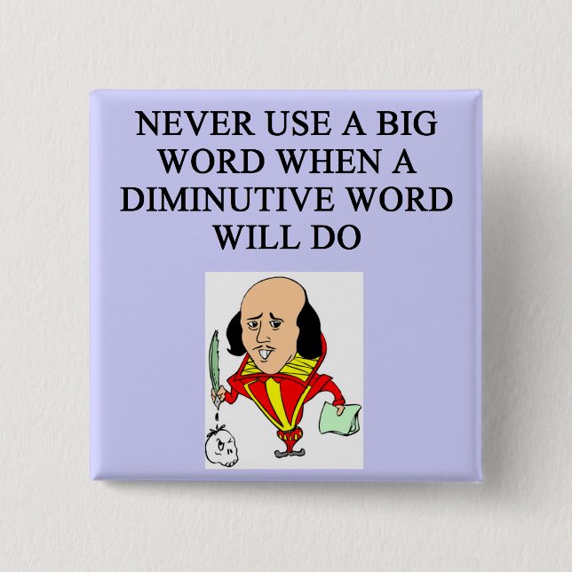 funny rules for writers 2 inch square button (Front)