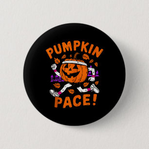 Funny Runner Costume Halloween Pumpkin Running 2 Inch Round Button