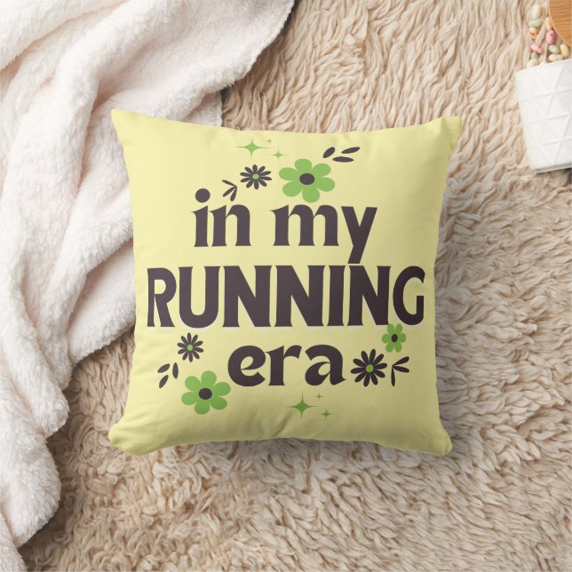 Funny Runner Gift, Marathon Motivational Decor Throw Pillow (Blanket)