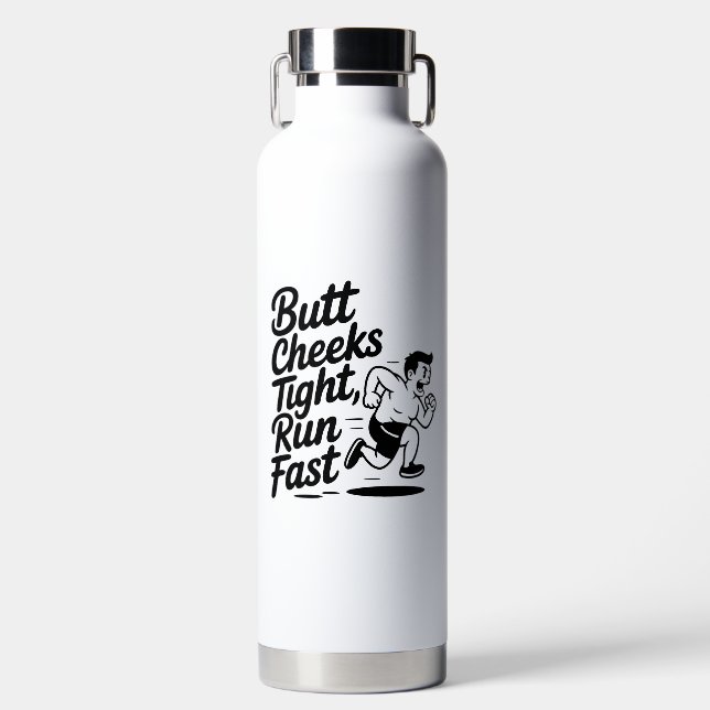 Funny Runner Sports Flask  Water Bottle (Front)