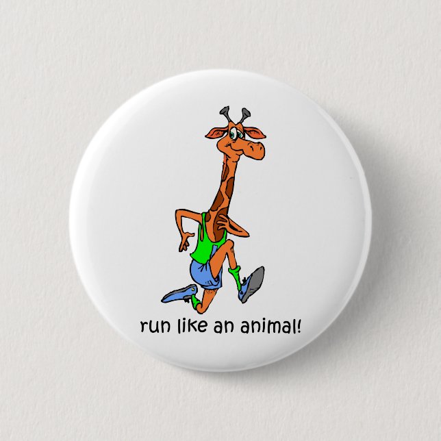Funny running 2 inch round button (Front)