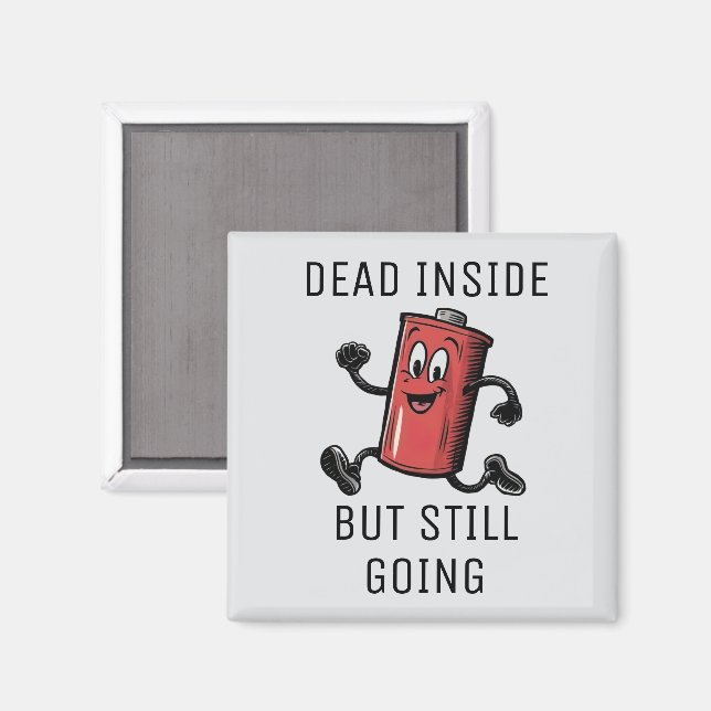 Funny Running Battery  Magnet (Front/Back)
