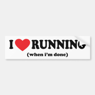 funny running bumper sticker