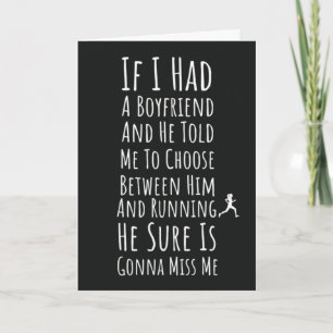Funny Running Cards Runner Fitness Exercise Humour