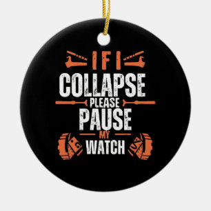 Funny-running Ceramic Ornament