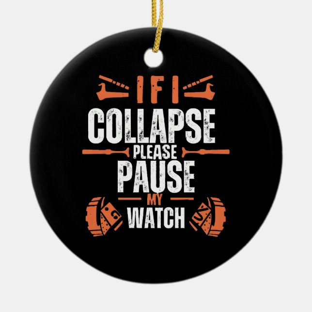 Funny-running Ceramic Ornament (Front)