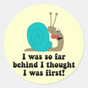 Funny running classic round sticker