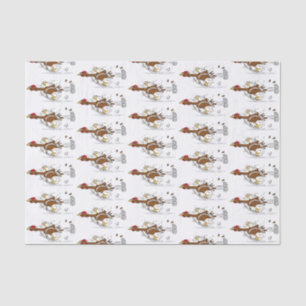 Funny running cool chicken cartoon illustration tissue paper